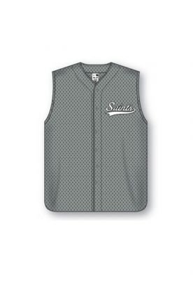 AK-BA512 Sleeveless Mesh Full-Button Baseball Jersey